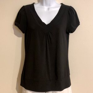 Cap Sleeve Vneck Blouse